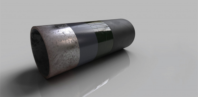 The structure of the coating based on ASMOL mastic